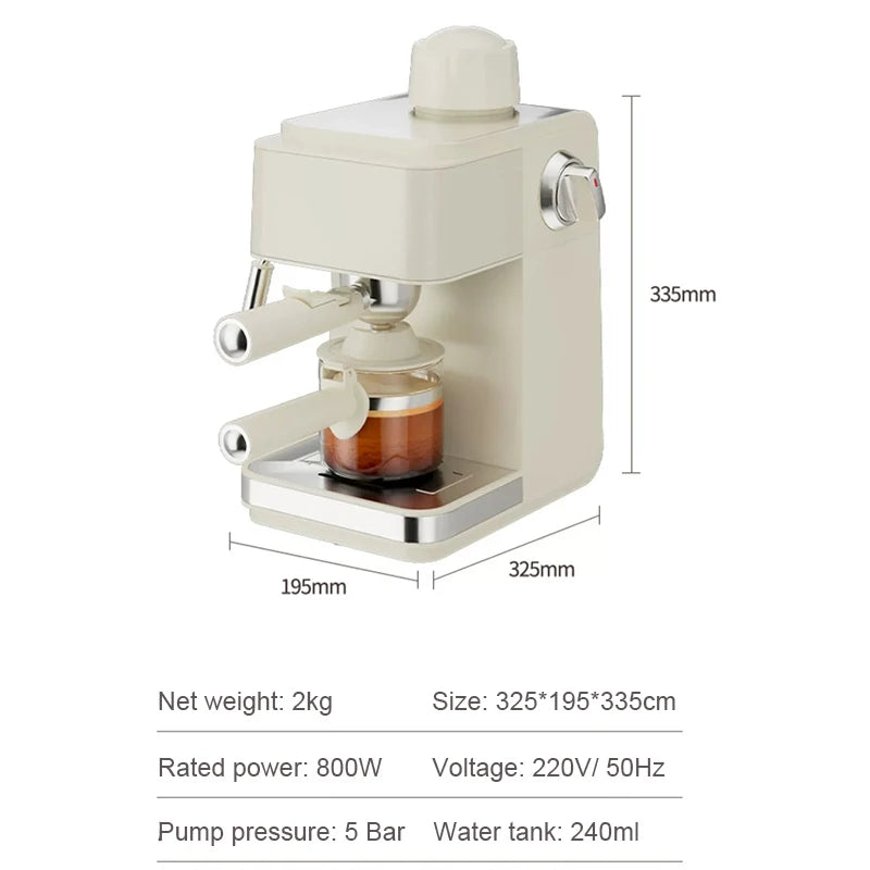 Italian 5-Bar Espresso Machine