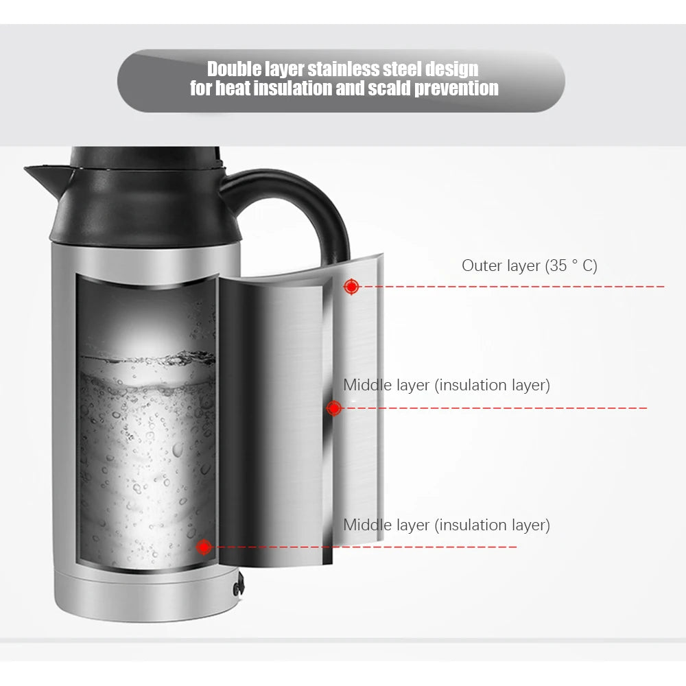 12V/24V Electric Travel Kettle 750ML