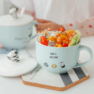 Cute Panda Ceramic Mug Set