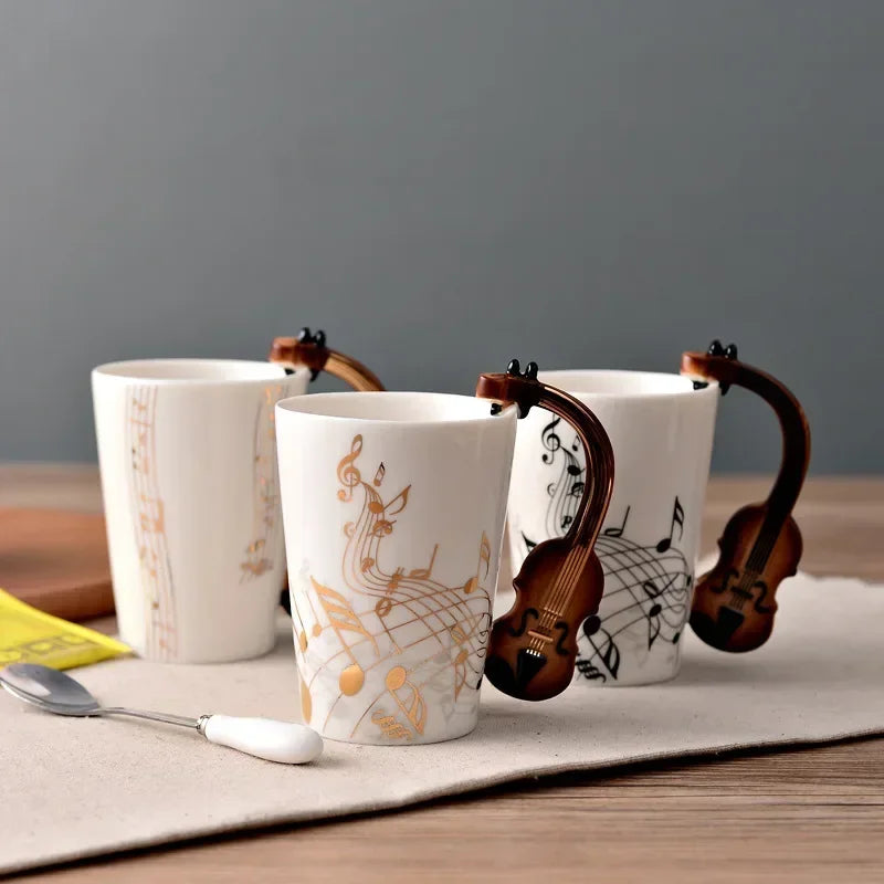 Guitar Handle Music Note Mug