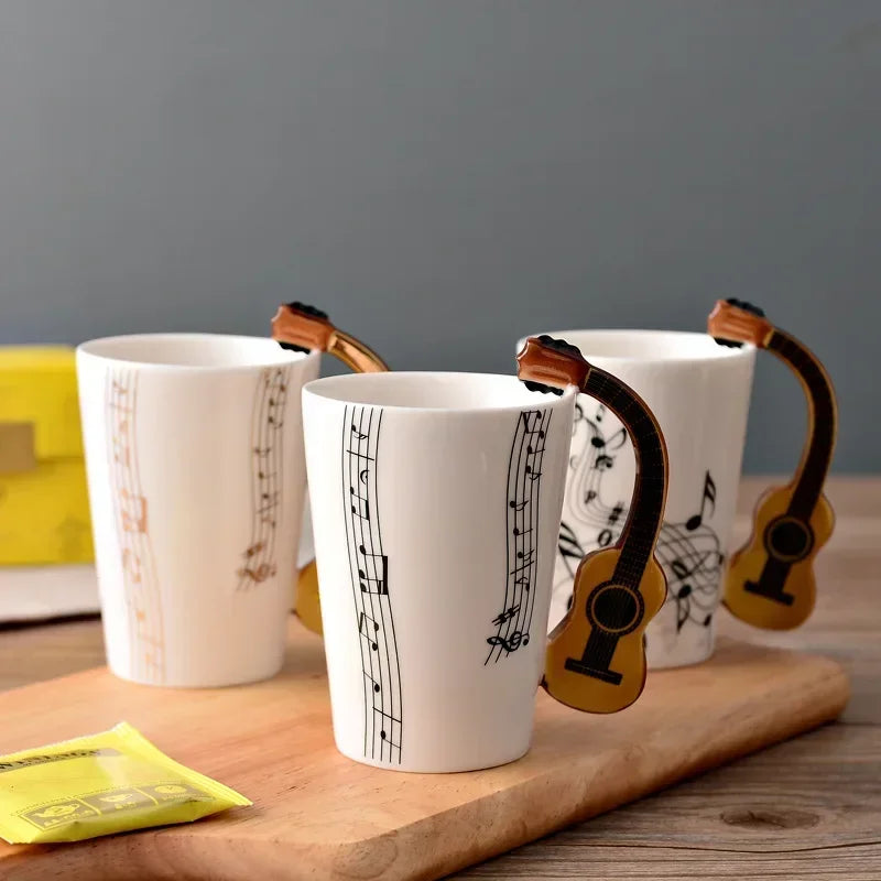 Guitar Handle Music Note Mug