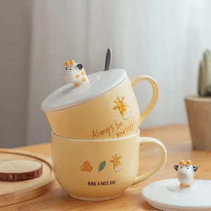 Cute Panda Ceramic Mug Set