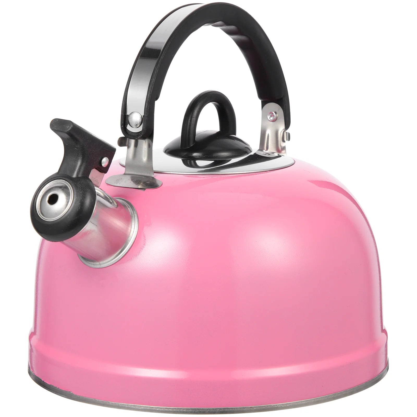 Pink Stainless Steel Camping Teapot