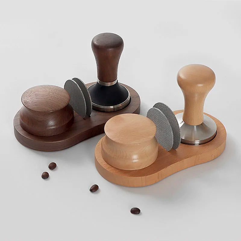 Wooden Espresso Tamping Station