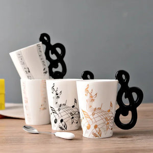 Guitar Handle Music Note Mug